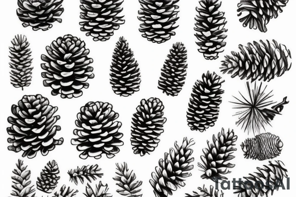 pinecone in a tree tattoo idea