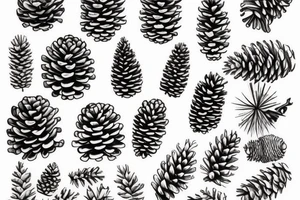 pinecone in a tree tattoo idea