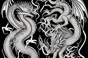 Lord of the rings style dragon for full arm tattoo idea