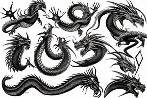 Lord of the Rings Dragon sleeve tattoo idea