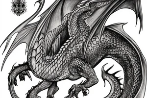 Lord of the Rings Dragon sleeve tattoo idea