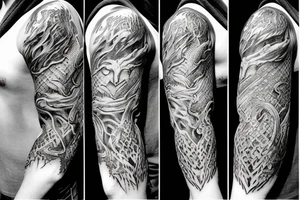 Lord of the Rings Dragon sleeve tattoo idea