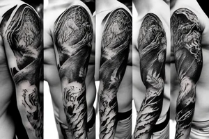 Lord of the Rings Dragon sleeve tattoo idea