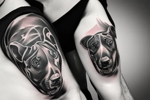 bull terrier warrior tattoo idea