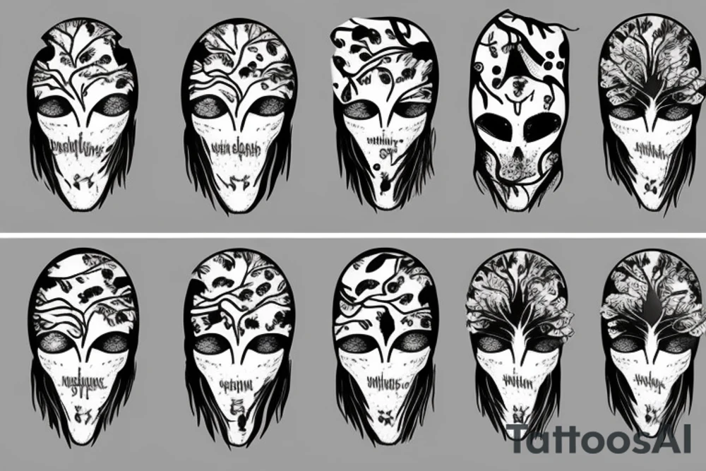 warrior tree helmet tattoo idea