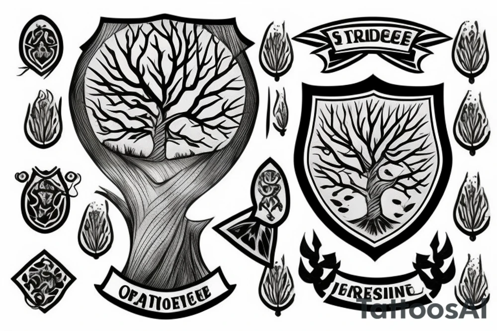 tree shield tattoo idea