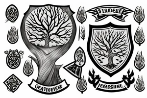 tree shield tattoo idea