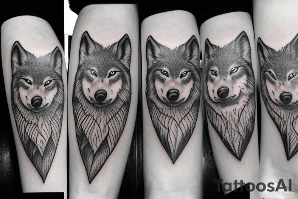 leafs wolf tattoo idea