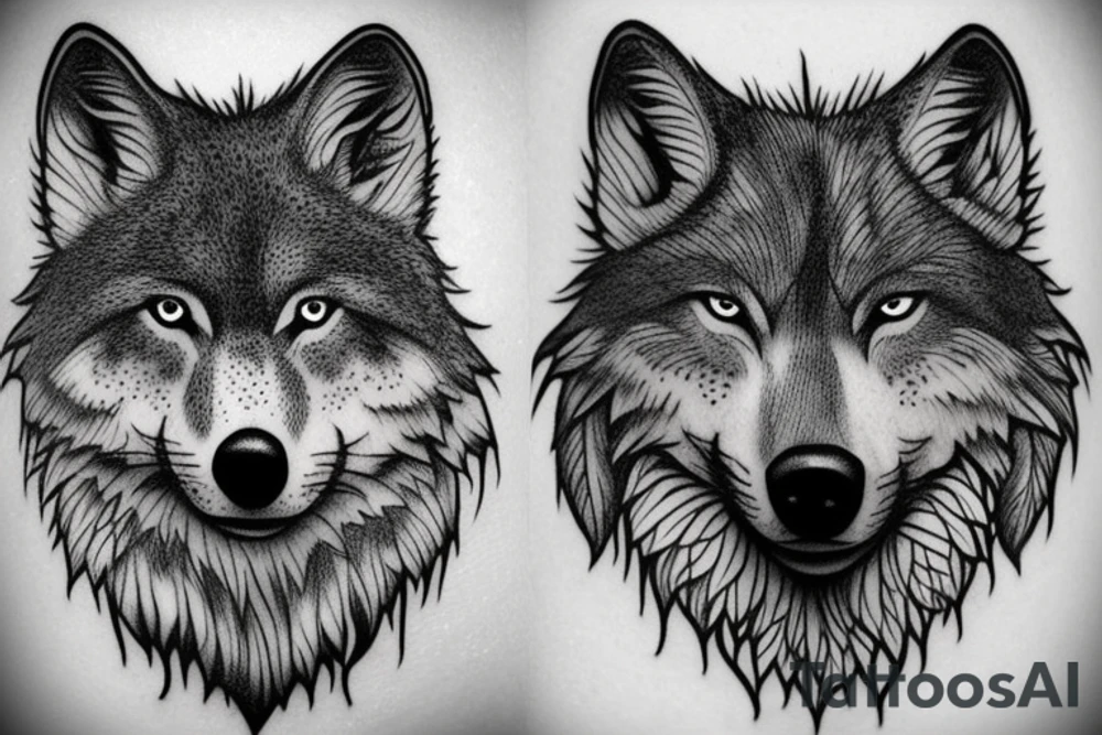 leafs wolf tattoo idea