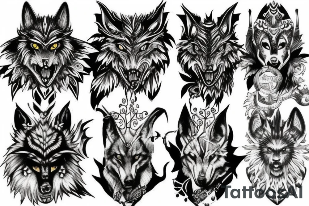 mythology warrior wolf tree nature tattoo idea mythology warrior wolf tree nature tattoo idea