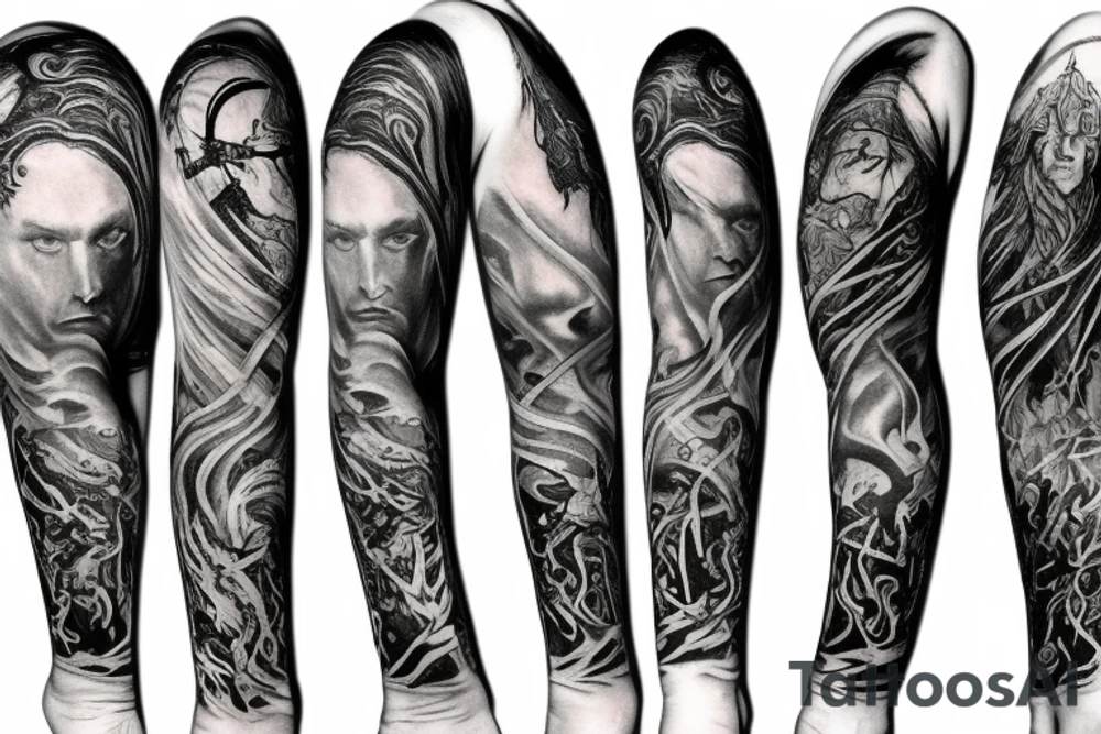 Lord of the rings sleeve tattoo idea
