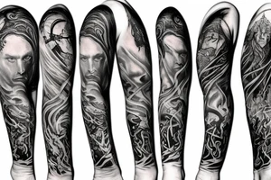 Lord of the rings sleeve tattoo idea