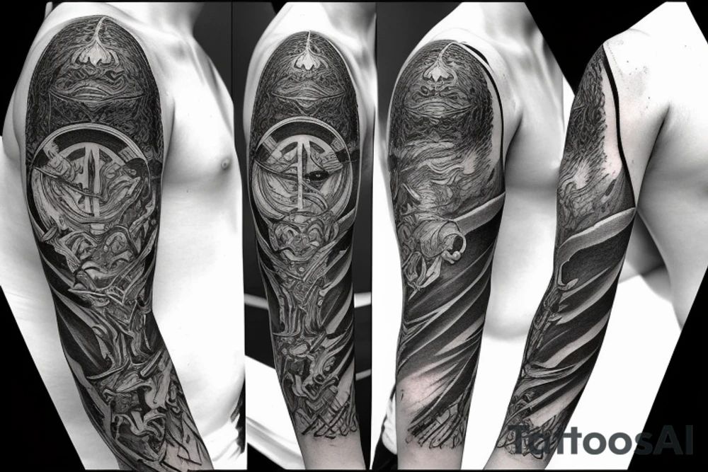 Lord of the rings sleeve tattoo idea