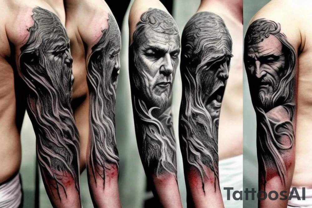 Lord of the rings sleeve tattoo idea