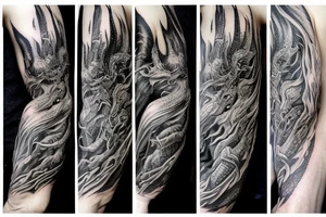 Lord of the rings dragon wrapped around arm tattoo idea
