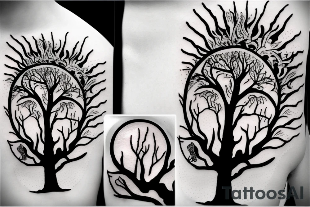 a giant tree
a warrior tattoo idea