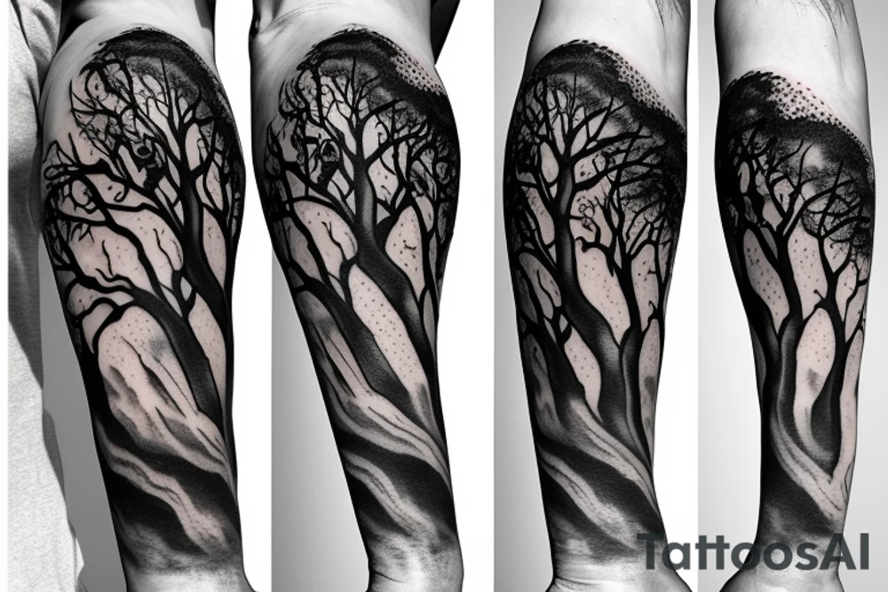 a giant tree
a warrior tattoo idea