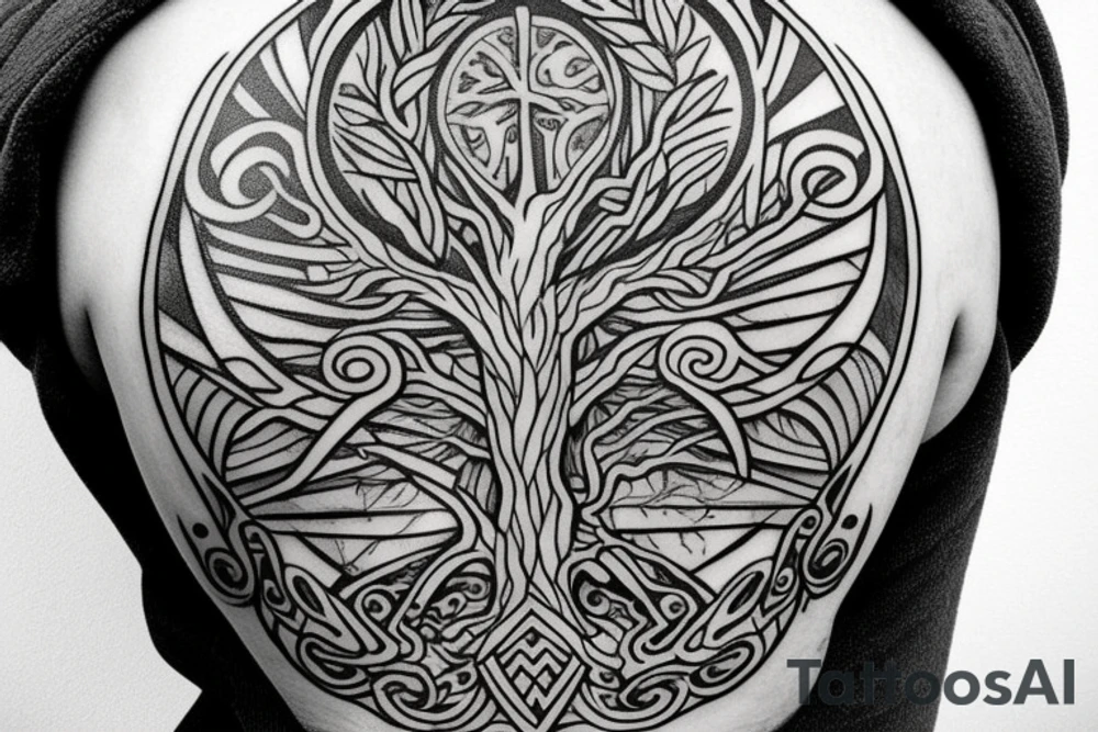 warrior holding a shield
a tree in the back tattoo idea warrior holding a shield
a tree in the back tattoo idea