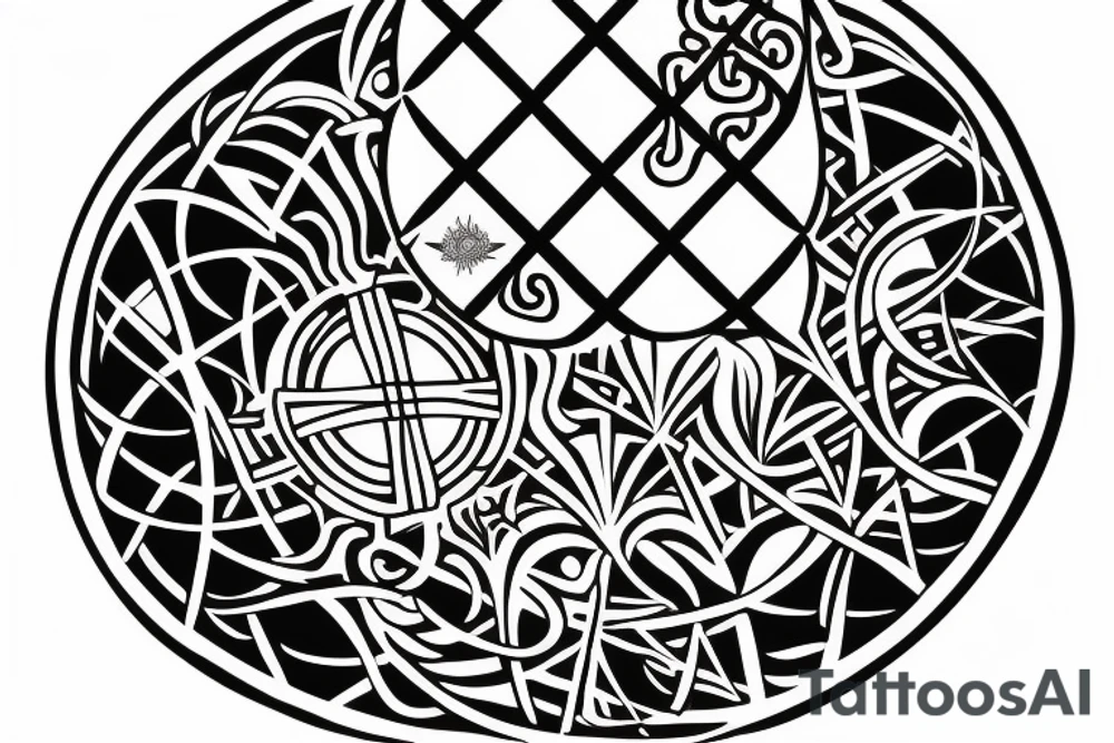 achiles holding a shield
tree of life in the back tattoo idea