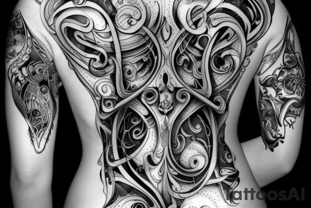 ZODIAC SINGS FOR WOMEN BACK tattoo idea