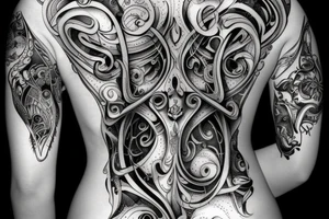 ZODIAC SINGS FOR WOMEN BACK tattoo idea