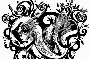 ZODIAC SINGS FOR WOMEN BACK LINE tattoo idea