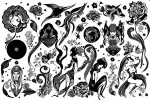 ZODIAC SINGS FOR WOMEN BACK LINE tattoo idea