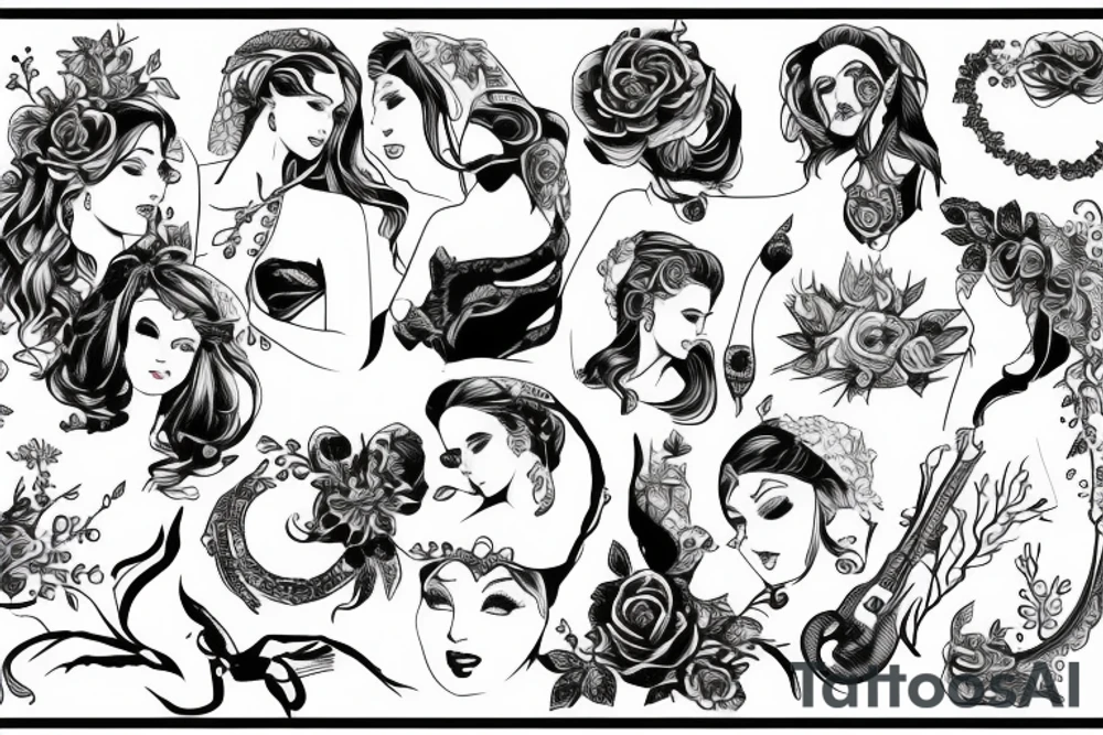 ZODIAC SINGS FOR WOMEN BACK LINE tattoo idea