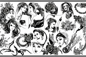 ZODIAC SINGS FOR WOMEN BACK LINE tattoo idea