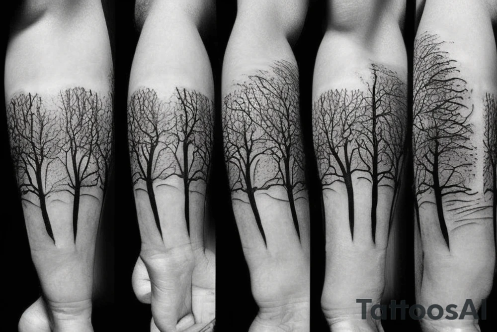 tree trunk tattoo idea