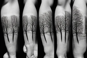 tree trunk tattoo idea