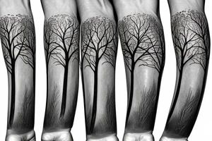 tree trunk tattoo idea
