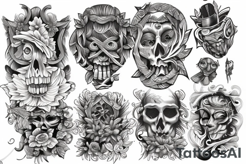 wood carving tattoo idea