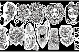 wood carving tattoo idea