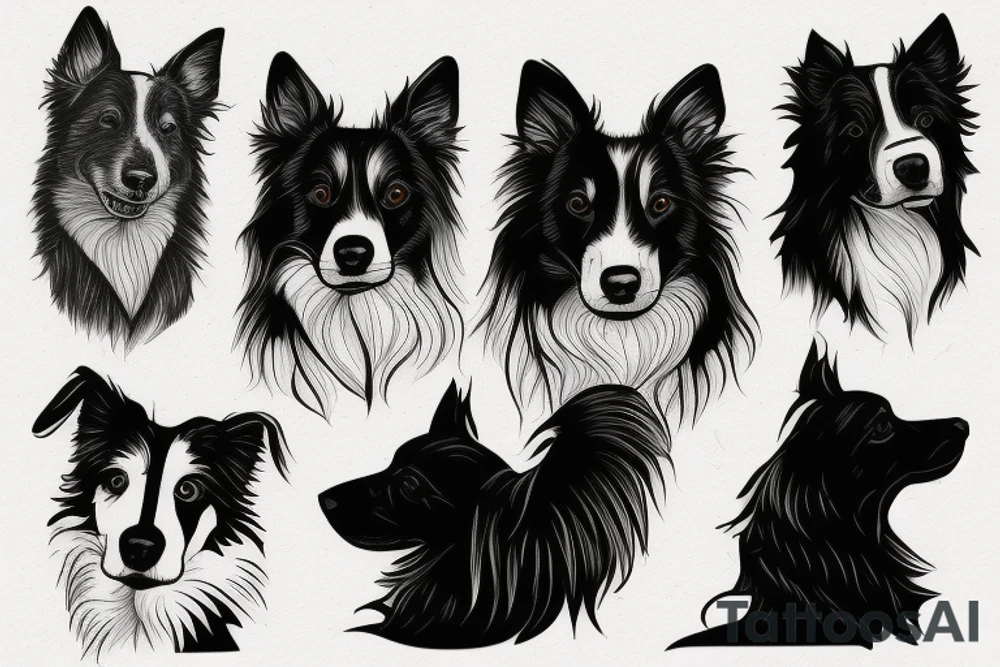 Border collie tattoo idea