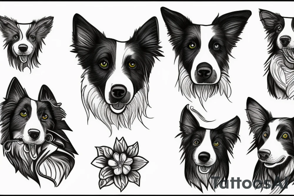 Border collie tattoo idea