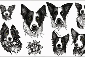 Border collie tattoo idea
