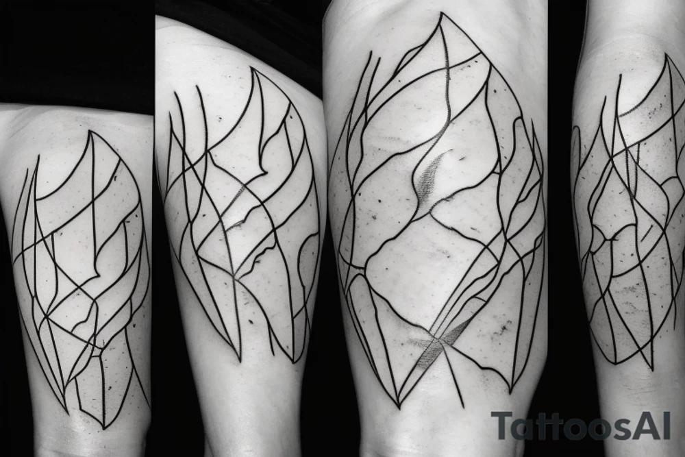 marble lightning tattoo idea