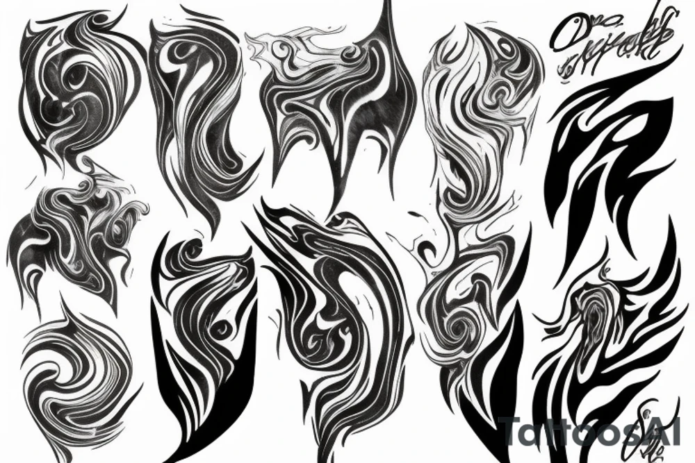 marble lightning tattoo idea
