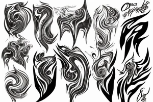 marble lightning tattoo idea