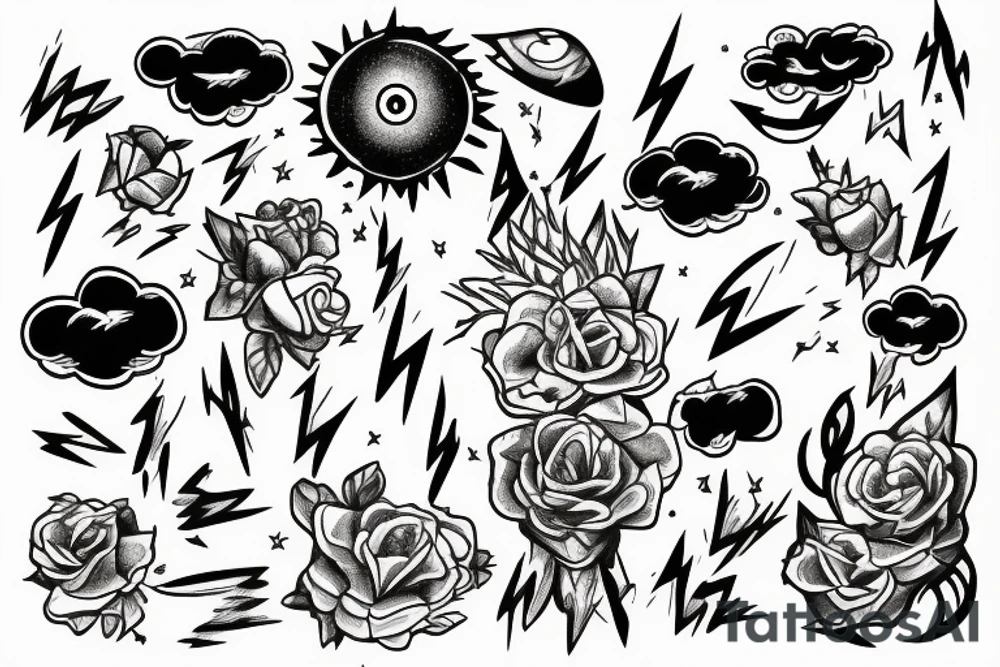 lightning skies tattoo idea
