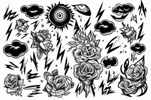 lightning skies tattoo idea
