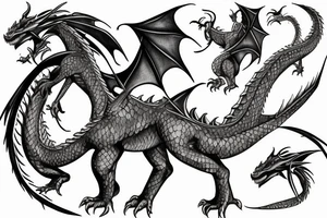 dragon in armor tattoo idea