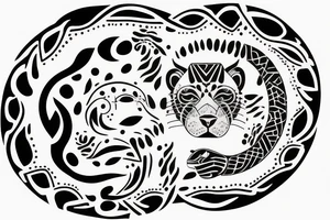 A tattoo inspired by the music artist Jaguar Sun tattoo idea