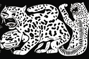 jaguar with sun tattoo idea