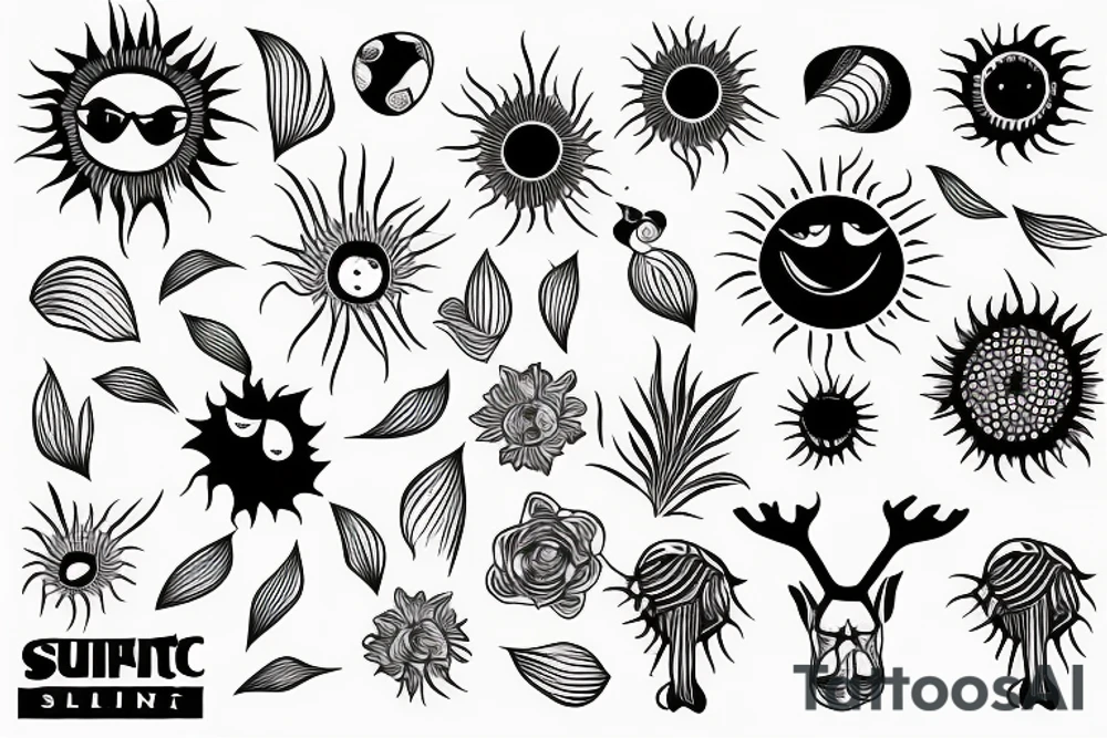 simplisitc sun tattoo idea