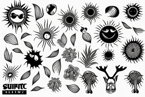 simplisitc sun tattoo idea