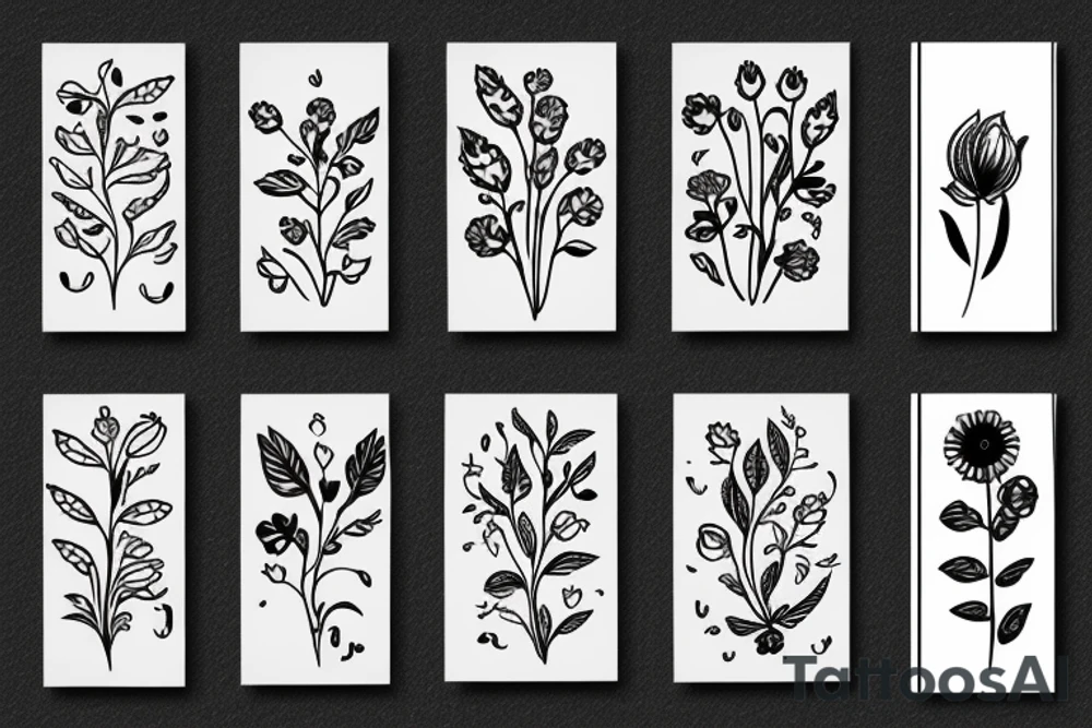 simplistic flower tattoo idea
