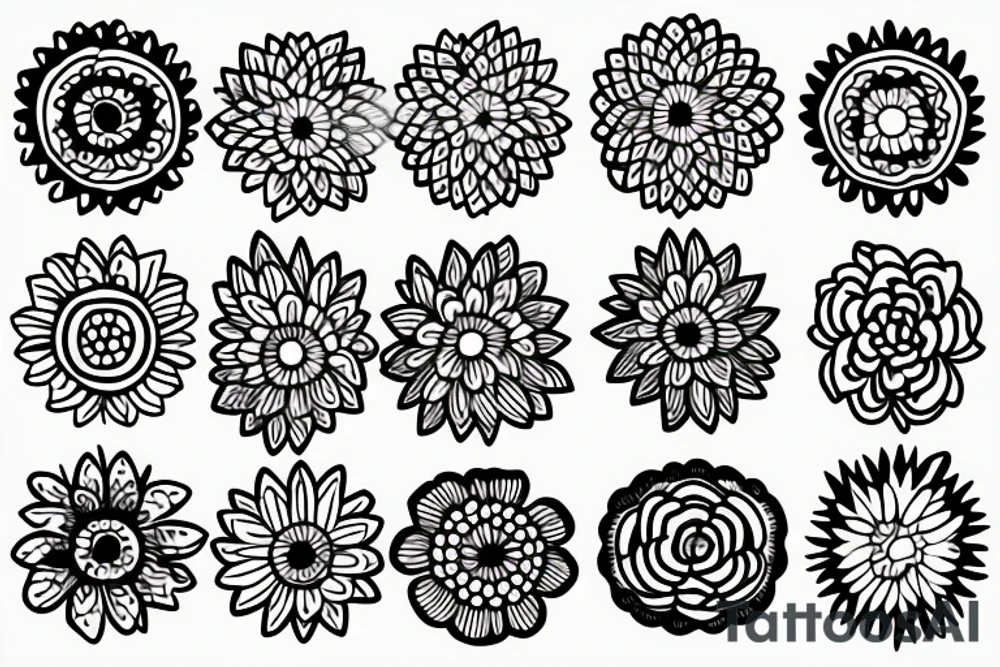 simplistic flower tattoo idea