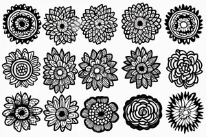 simplistic flower tattoo idea